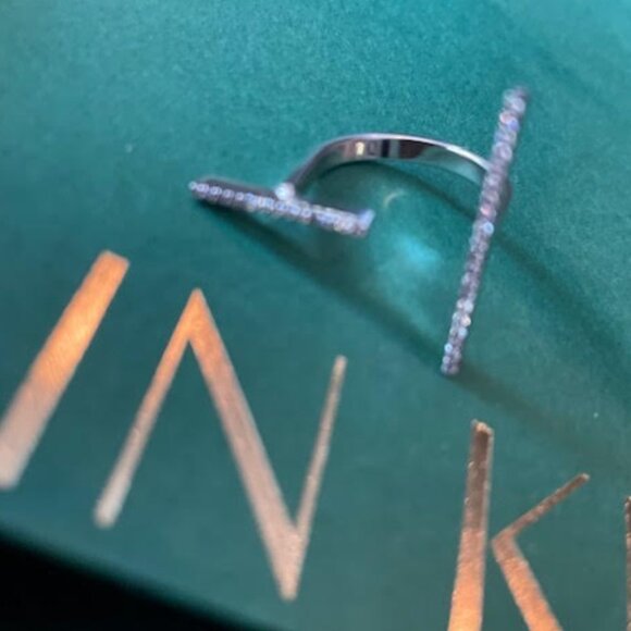 Selin Kent Francoise Ring 14K White Gold Night Sky Diamonds - Grey Pink White - Picture 2 of 16